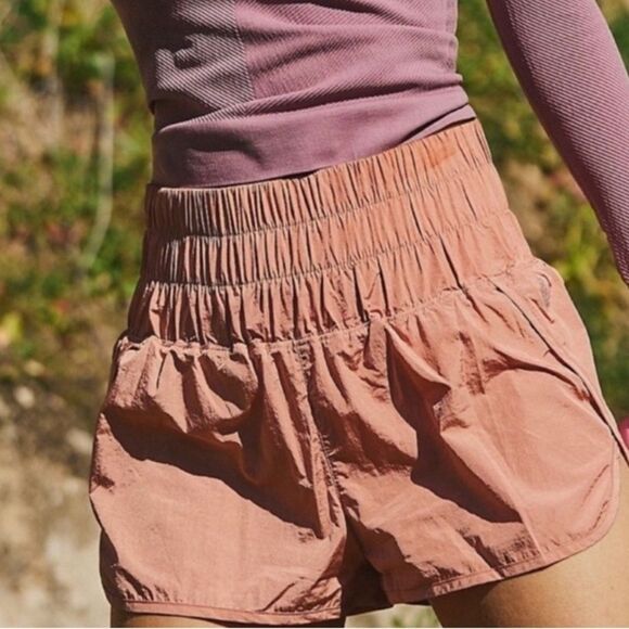 FP Movement Way Home Shorts in Brushed Apricot High Rise Relax Fit Size Large - Picture 6 of 15